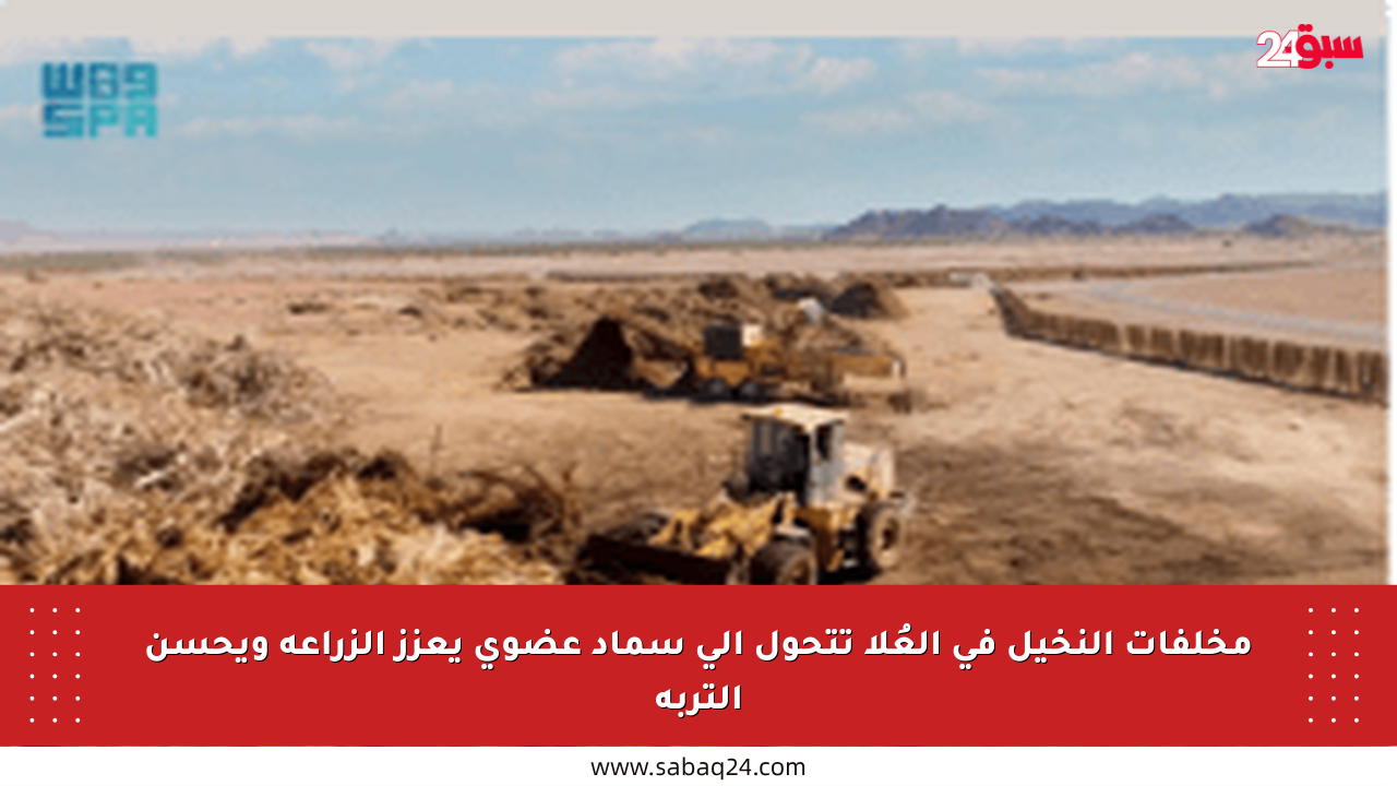 مخلفات النخيل في العُلا تتحول إلى سماد عضوي يعزز الزراعة ويحسن التربة